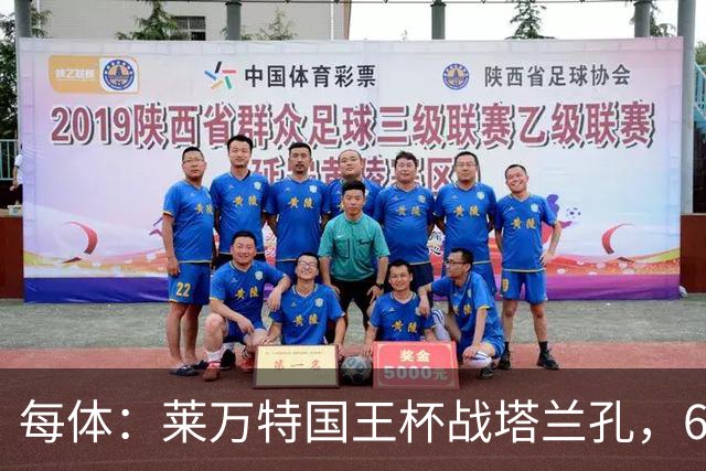 每体：莱万特国王杯战塔兰孔，6名B队小将入选